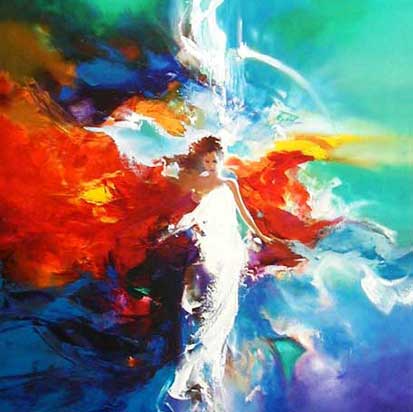 Painting by Vjekoslav Nemesh: Divine Connection