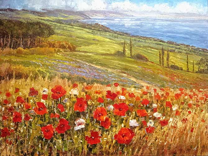 Painting by Roman Czerwinski: Trail to Romance