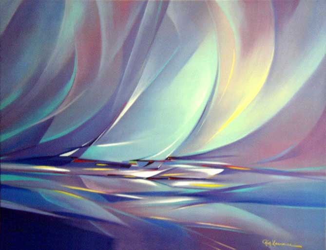Painting by Rick Lawrence: Sailing II