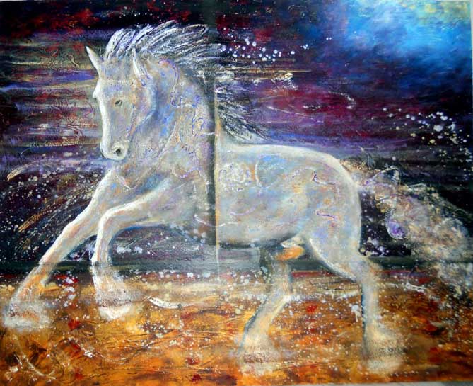 Painting by Gaylord Soli: Bucephalus