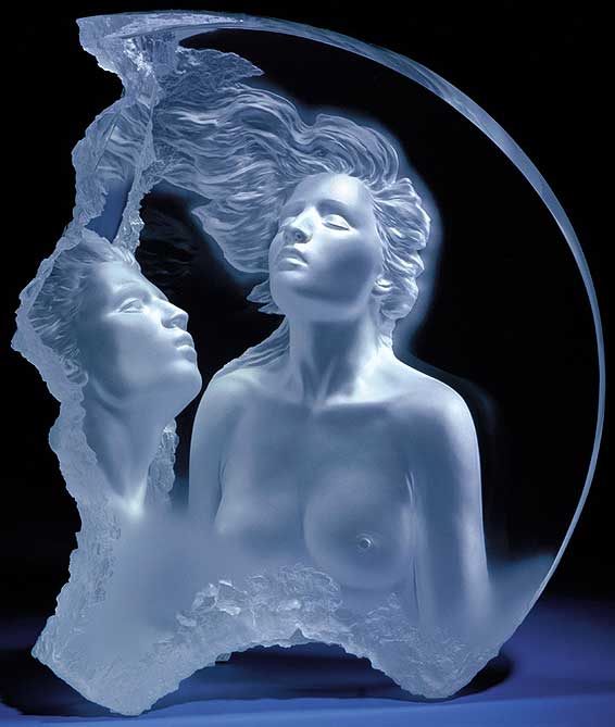 Acrylic Sculpture by Michael Wilkinson: Moonscape II Aria